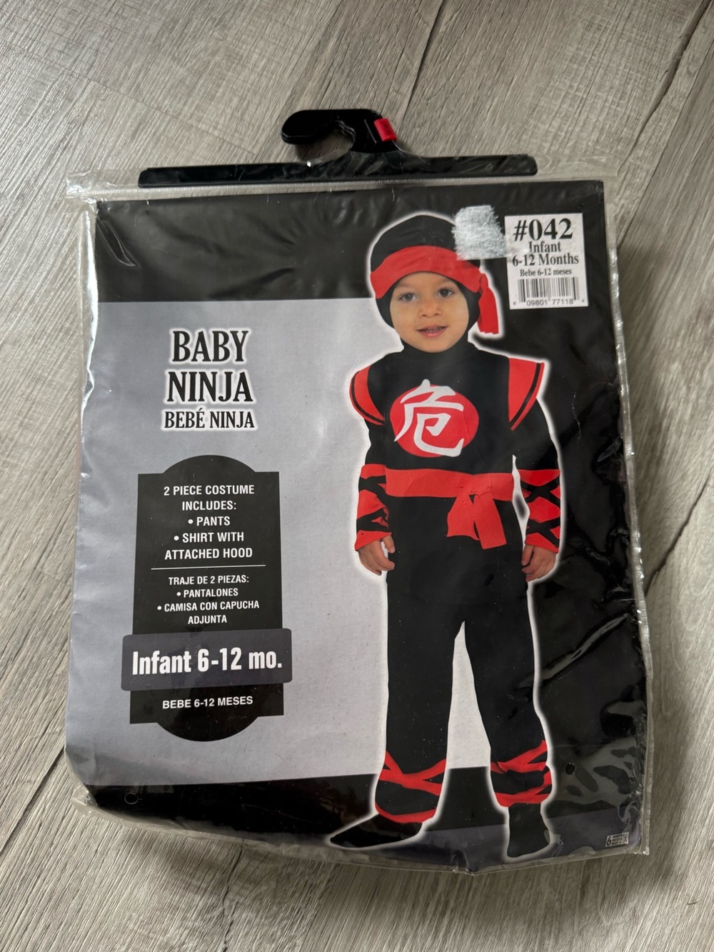 Baby Ninja Infant Costume - Black & Red